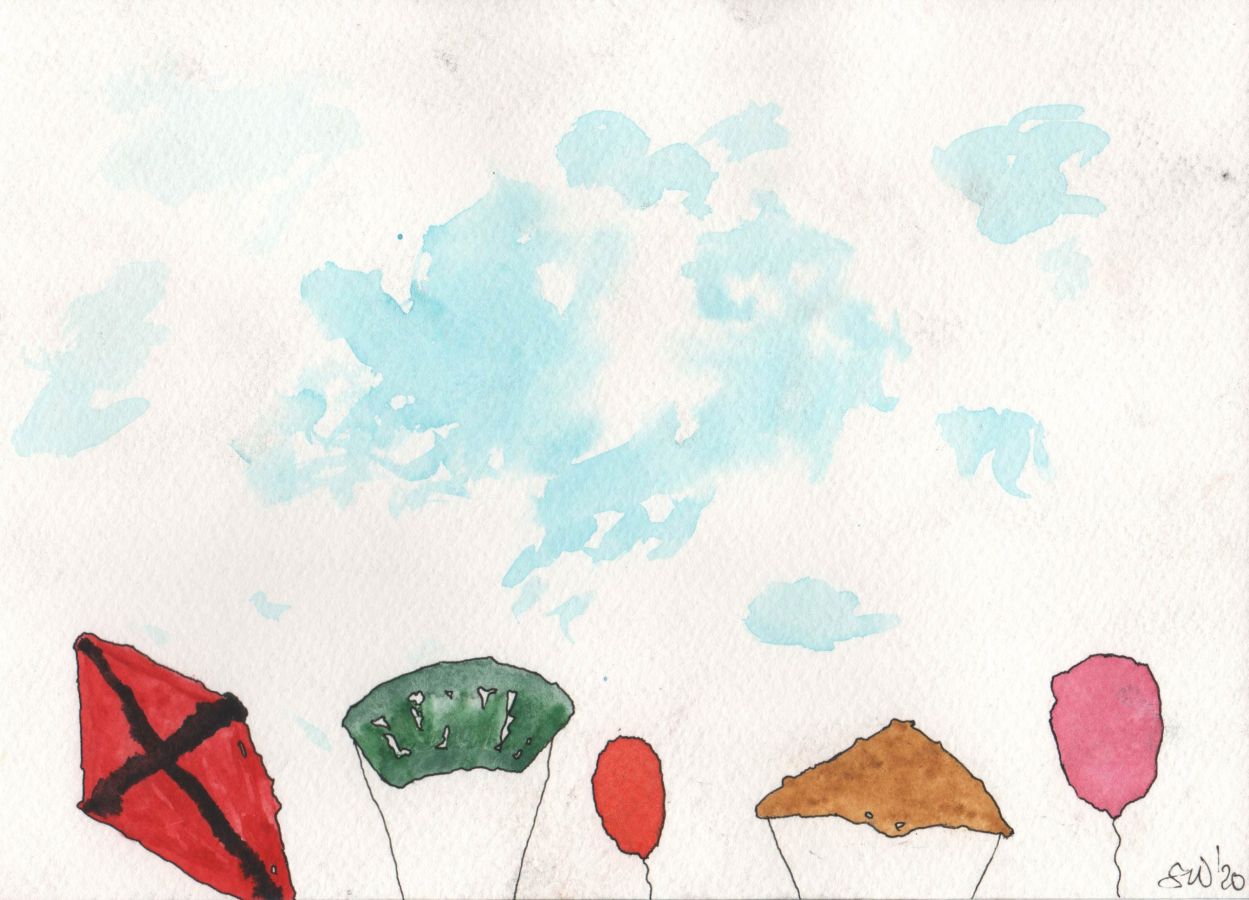 Aquarell "Drachen" von Heiko Scheidweiler