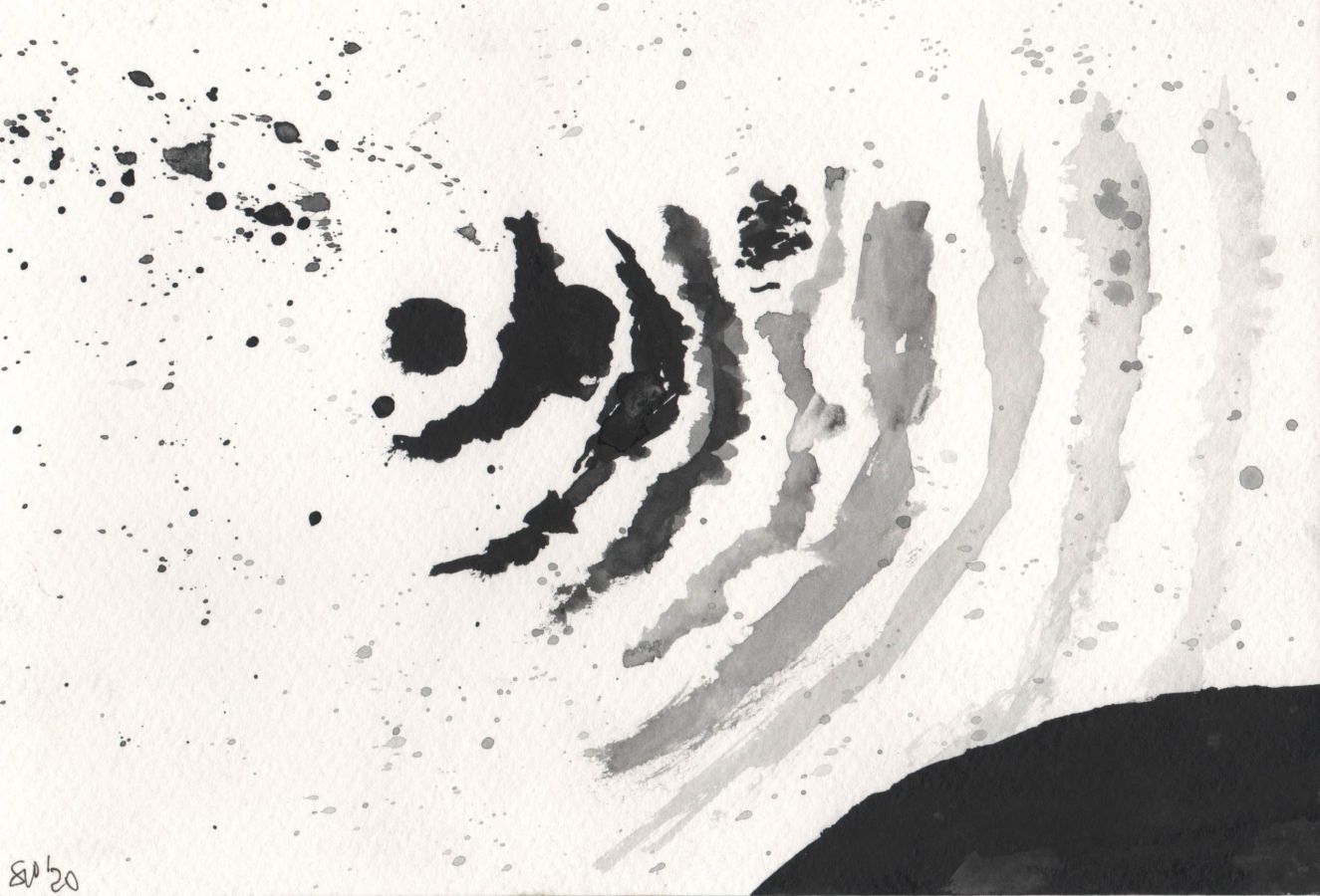 Aquarell "waves" von Heiko Scheidweiler